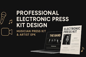 create professional electronic press kit epk design for musicians and artists