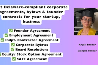 draft founder, corporate, business, employment contracts