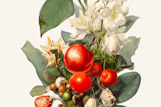 create a realistic botanical drawing