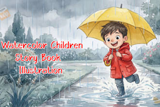 illustrate children story book illustration and children story book illustration