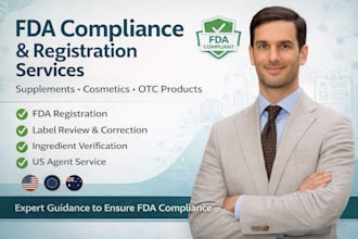 do fda otc drug registration, label review, listing and compliance, fda US agent