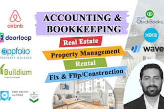 do real estate rental construction fix and flip bookkeeping quickbooks xero wave