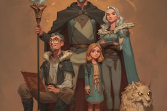 create amazing family portrait watercolor portrait