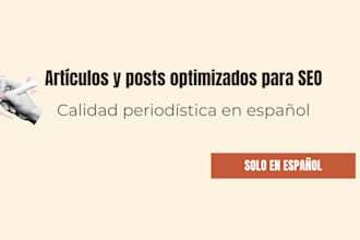 seo blog posts and content with journalistic quality and optimized texts