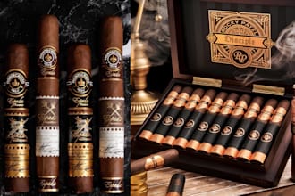 do modern cigar band, logo, label and cigar box design