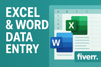 be your data entry expert in excel, word and data conversion