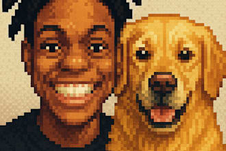 create a stunning custom pixel art portrait from your photo