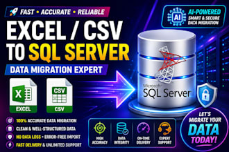 migrate excel or CSV data to sql server