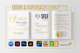 do book formatting and layout design for amazon kindle ebook and KDP paperback