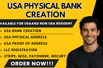 create USA bank for any country, get USA physical address and proof of address