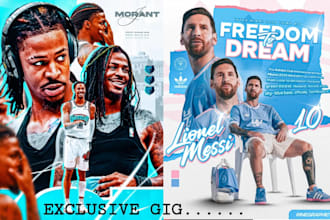 design pro sports graphics, sports flyers, sports posters, and motion flyers