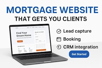 design a mortgage website, mortgage broker website
