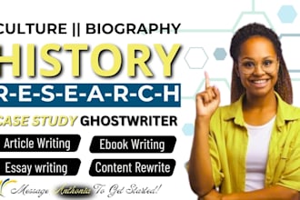 research, ghostwrite history ebook, biography, memoir, world history ghostwriter