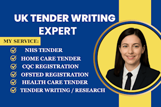 write and win UK tenders, healthcare, homecare nhs tender and cqc registration
