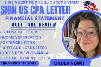 review financial statement audit CPA comfort mortgage letter income verification