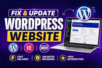 customize, edit, and update wordpress website fast in 2 hrs