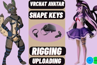 draw upload create 3d vrchat avatar character design vtuber nsfw chibi model
