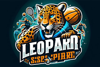 make an amazing leopard sport mascot logo design in 12 hours