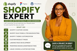 do shopify custom coding shopify store frontend bug fixing theme customization