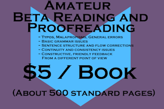 provide budget, amateur book editing and proofreading