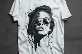 redraw any image to vector t shirt design for you