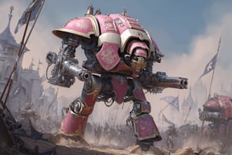 paint warhammer themed illustration