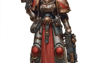 paint warhammer 40k, space marine portrait art