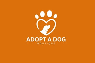 design rescue dog shelter home logo