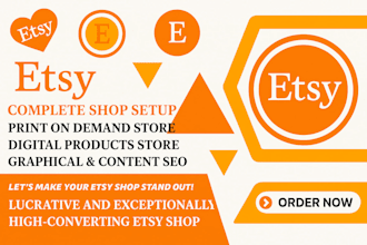 do etsy digital products design store setup etsy print on demand shop set up seo