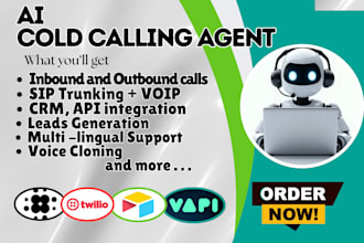 create ai cold calling voice agent for USA, UK business, vapi,  retell ai agent