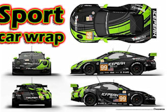 design custom sports car wraps and racing livery for print ready impact