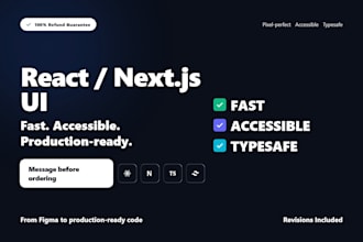 build modern responsive UI in react nextjs with animations