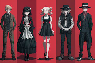 do danganronpa style art for you