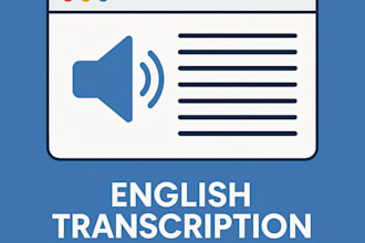 transcribe english audio, video, meetings or interviews