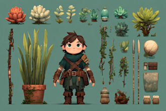 do 2d game character design and assets