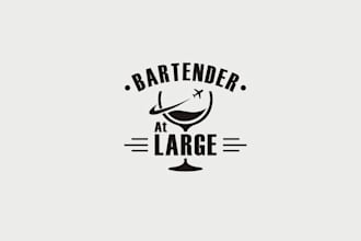 design amazing cocktails beer food travel logo