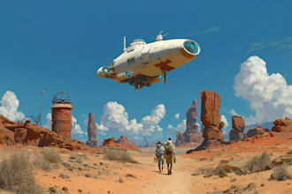 draw sci fi illustration and sci fi art