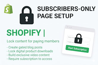 create a subscribers only locked page
