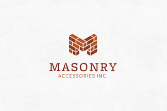 design a professional modern masonry, brick ,construction logo