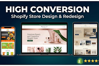 build shopify store, design or redesign dropshipping ecommerce website