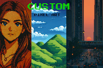 draw anything you want in pixelated aesthetic style