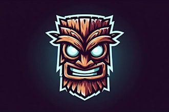 make tiki logo with t shirt design for your business