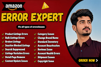 fix amazon listing errors and account issues