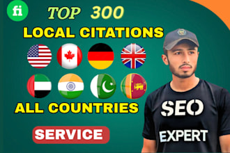 do high quality local citations for USA, UK, aus, canada, and all countries