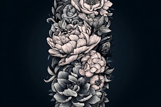 create a tattoo design of tattoo sleeve