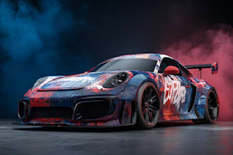 create car wrap design, racing car wrap, car wrap desig