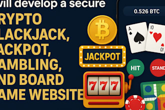 develop crypto game blackjack jackpot gamble site board game