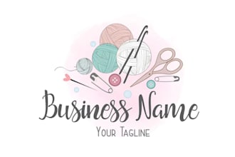 design a modern logo for your yarns or knitting brand