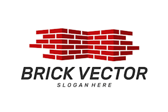 design modern masonry, brick  , construction logo