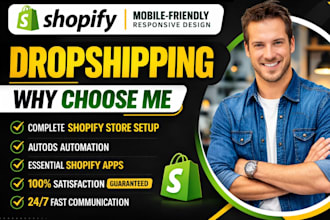 build fully automated shopify dropshipping ecommerce store eshop setup, autods